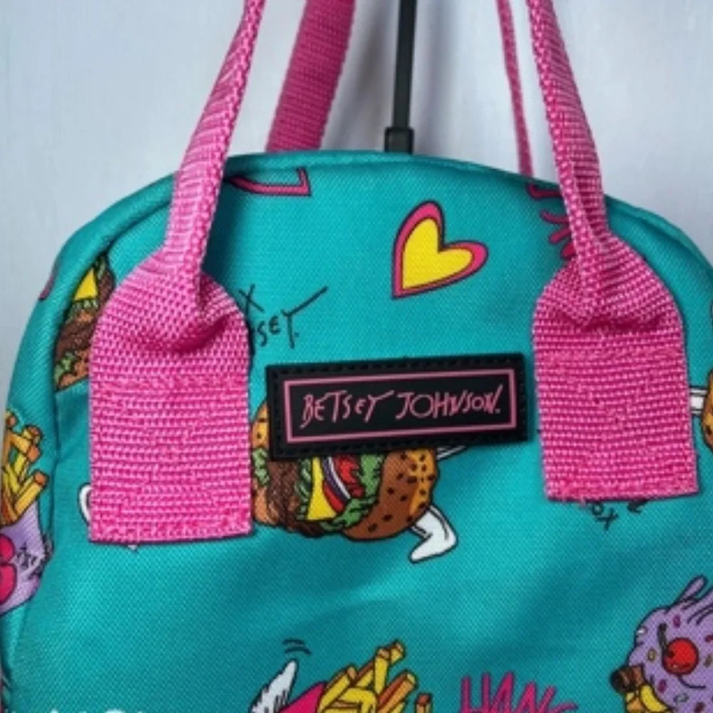 Kids Teal Snack Print Crossbody Bag -